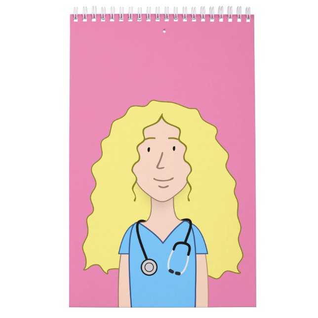 Calendrier Infirmière blonde (Protection)