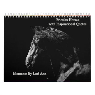 Calendrier inspirant du cheval friésien