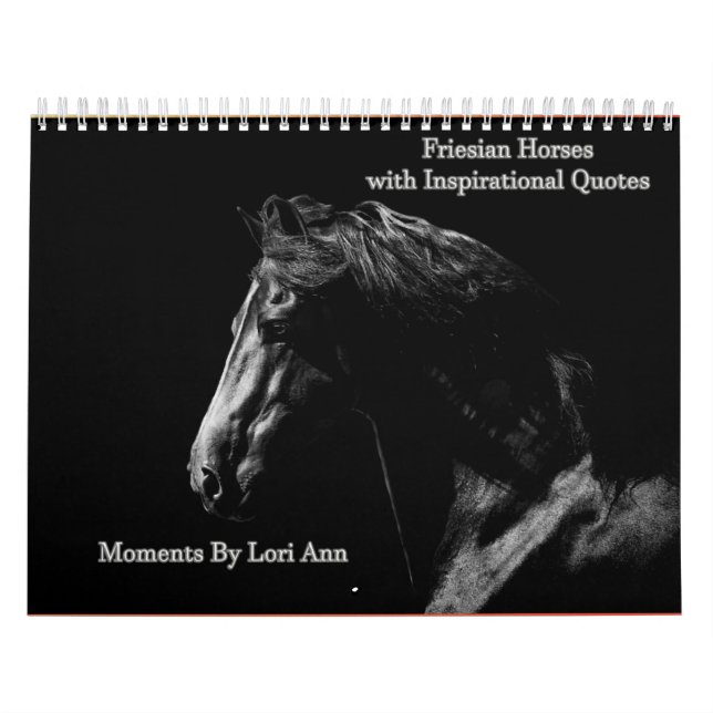 Calendrier inspirant du cheval friésien (Protection)