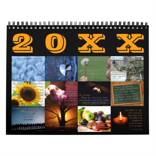 Calendrier inspiré de vers de bible d'art (Protection)