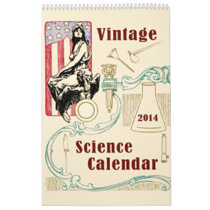 Calendrier Invention antique vintage d'Américain de