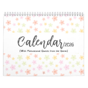 Calendrier islamique 2026 avec citations du Coran
