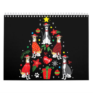 Calendrier Italien Greyhound Ornament Arbre de Noël Chien Mam