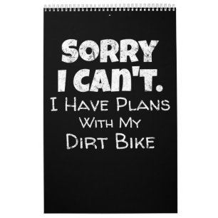 Calendrier J'Ai Des Plans Avec Mon Dirt Vélo Cadeau
