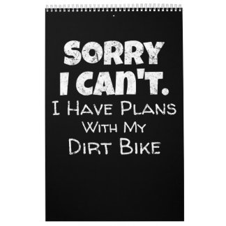 Calendrier J'Ai Des Plans Avec Mon Dirt Vélo Cadeau