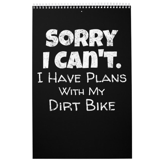 Calendrier J'Ai Des Plans Avec Mon Dirt Vélo Cadeau (Protection)