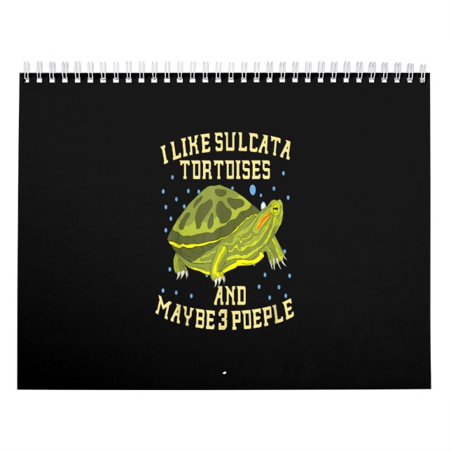 Calendrier J'Aime Les Tortues Sulcata Et Peut-Être 3 Personne (Protection)