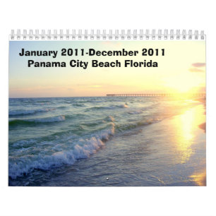 Calendrier Janvier 2011-décembre 2011 PICS de plage de Panamá