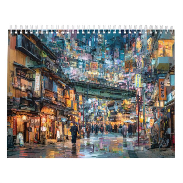 Calendrier Japanese Cityscape | Tokyo Japan City Wall (Protection)