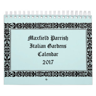 Calendrier Jardins italiens par Maxfield Parrish