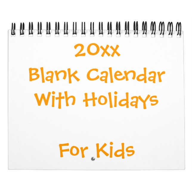 Calendrier jaune vierge pour enfants (Protection)