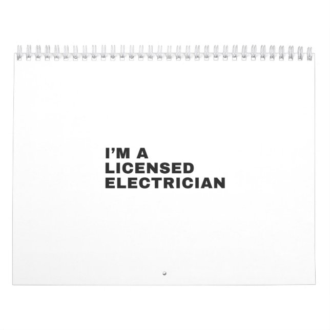 CALENDRIER JE SUIS UN ÉLECTRICIEN AUTORISÉ (Protection)