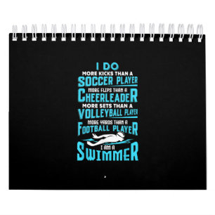Calendrier Je Suis Une Piscine Amusante Nager Un Amoureux Cad