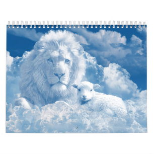 CALENDRIER JÉSUS L'AGNEAU ET JÉSUS LE LION