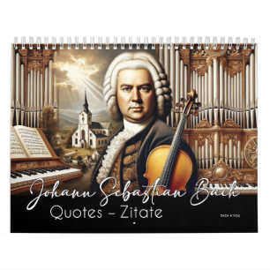 Calendrier Johann Sebastian Bach Citations et portraits