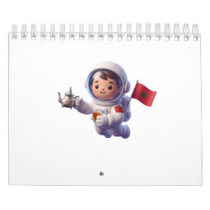 Calendrier Joli Autocollant 3D Astronaute Marocain Kawaii
