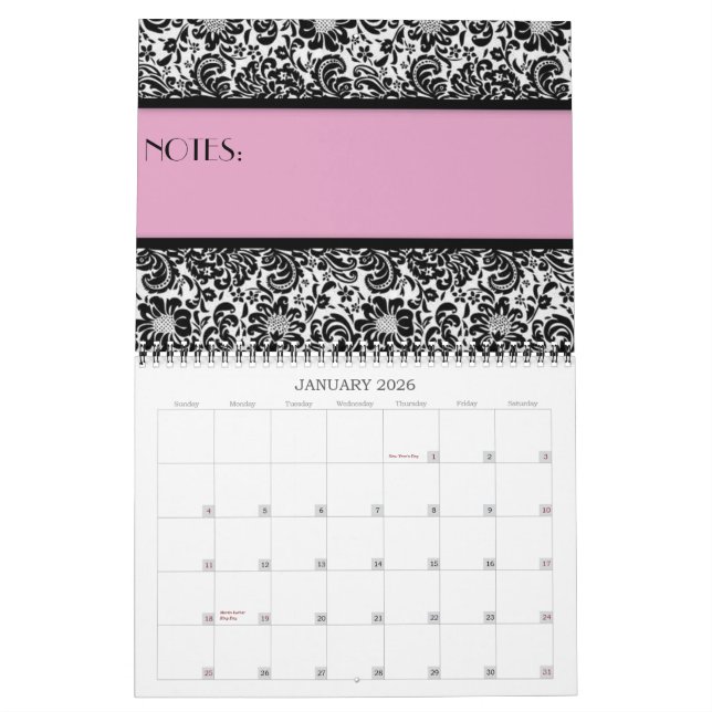 Calendrier Joli et professionnel (Jan 2026)