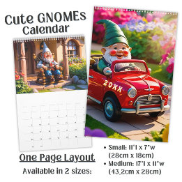 Calendrier Jolie décoration de nain de jardin adorable
