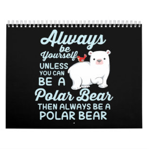 Calendrier Jolie Ice Porte Un Ours Polaire Lover