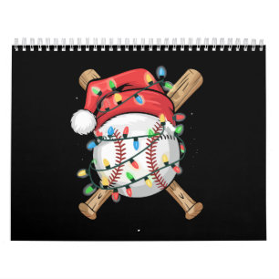 Calendrier Joueur de baseball de Noël Santa Sports