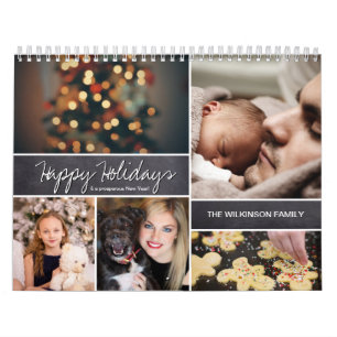 Calendrier Joyeuses Fêtes Personnalisées, Nouvel An, Photo