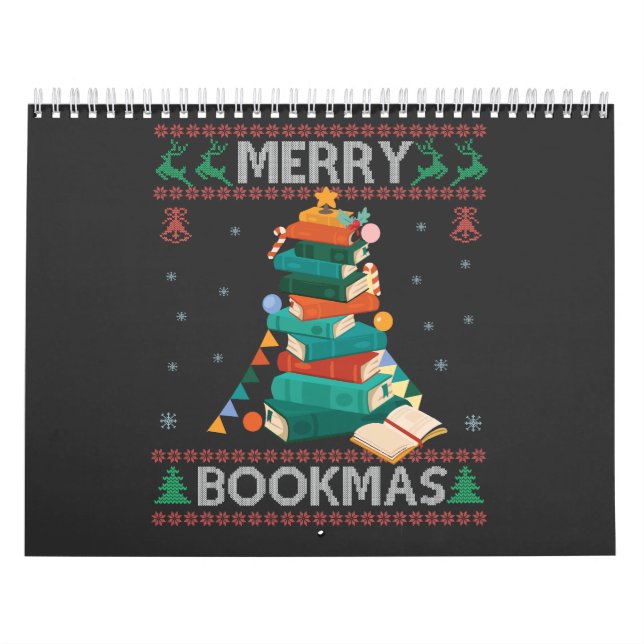 Calendrier Joyeux Noël Drôle Moche Xmas Sweater Bibliothèque  (Protection)