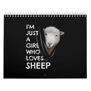 Calendrier Juste une fille qui aime les moutons Ventilateur