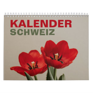 Calendrier Kalender Schweiz mit Feiertagen Suisse 2026