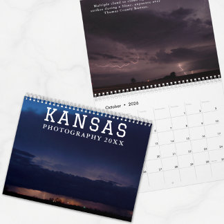 Calendrier Kansas Photography Landscapes & Storms Calendar