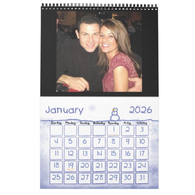 Calendrier Karyn et sel notre première année ensemble (Jan 2026)