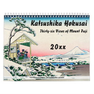 Calendrier Katsushika Hokusai - 36 Vues sur le Mont Fuji