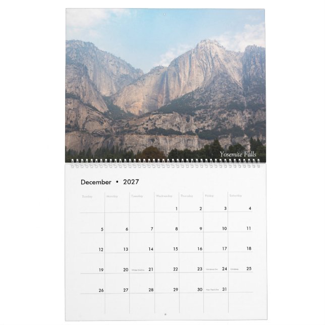 Calendrier La Californie (Dec 2027)