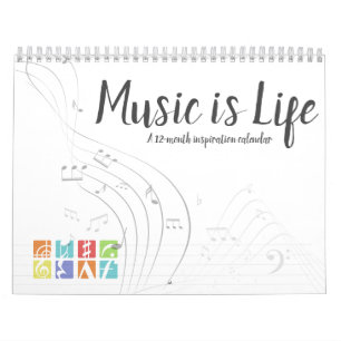Calendrier La musique est la vie - Symboles musicaux