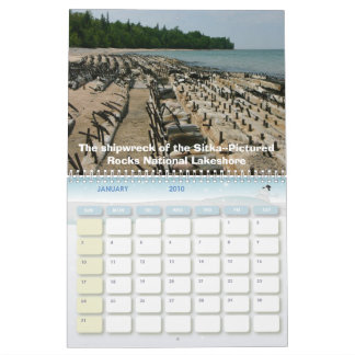 Calendrier La péninsule supérieure du Michigan.
