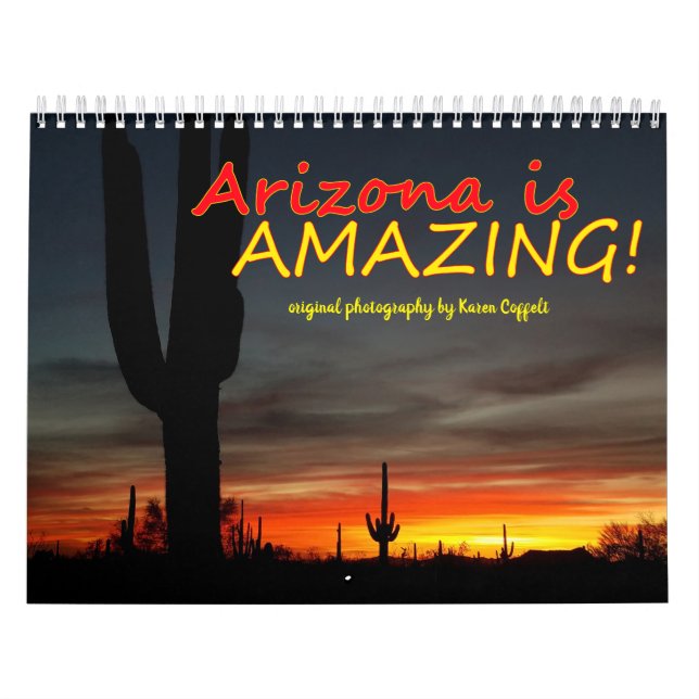 Calendrier La photographie pittoresque/Arizona de désert est (Protection)
