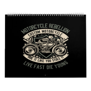 Calendrier la rébellion motocyclette sur mesure moto ride il 