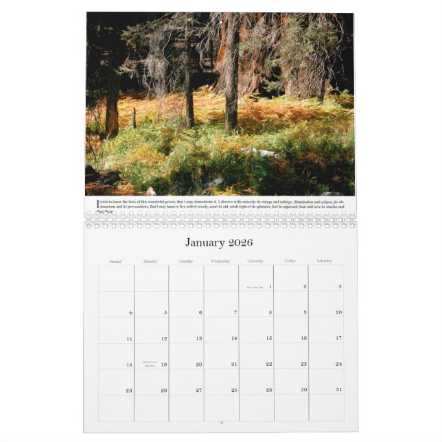 Calendrier La Science d'Emerson du Spriit (Jan 2026)