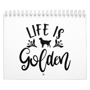Calendrier La Vie Est Dorée. Design Pour Les Amateurs De Gol