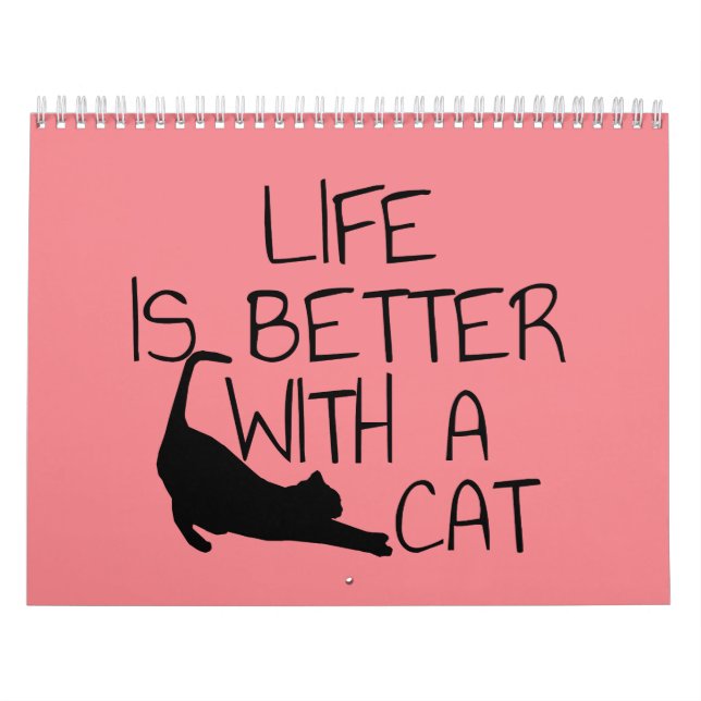 Calendrier La Vie Est Meilleure Avec Un Chat (Protection)