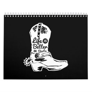 Calendrier la vie est meilleure en bottes