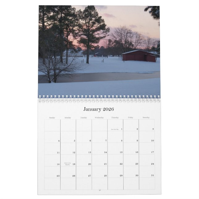 Calendrier L'Alabama pittoresque (Jan 2026)