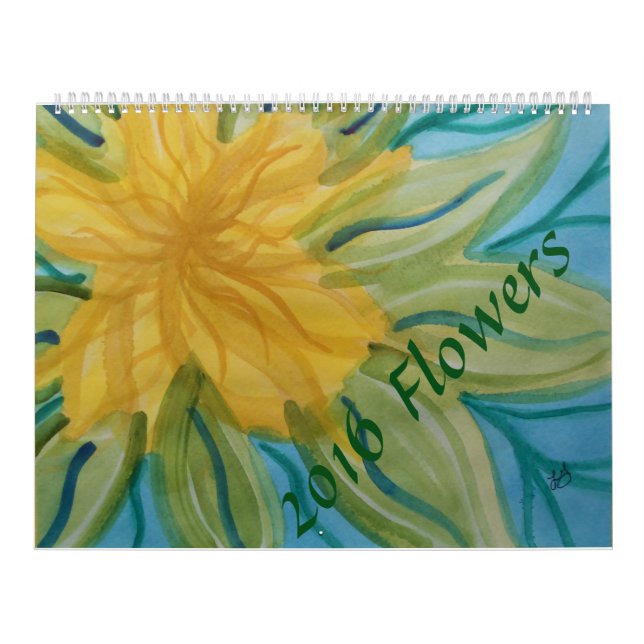 Calendrier L'aquarelle fleurit 2016 (Protection)