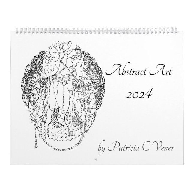 Calendrier L'art Abstrait en noir et blanc (Protection)