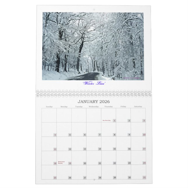 Calendrier "L'art de la nature " (Jan 2026)