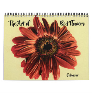 Calendrier L'art des fleurs rouges