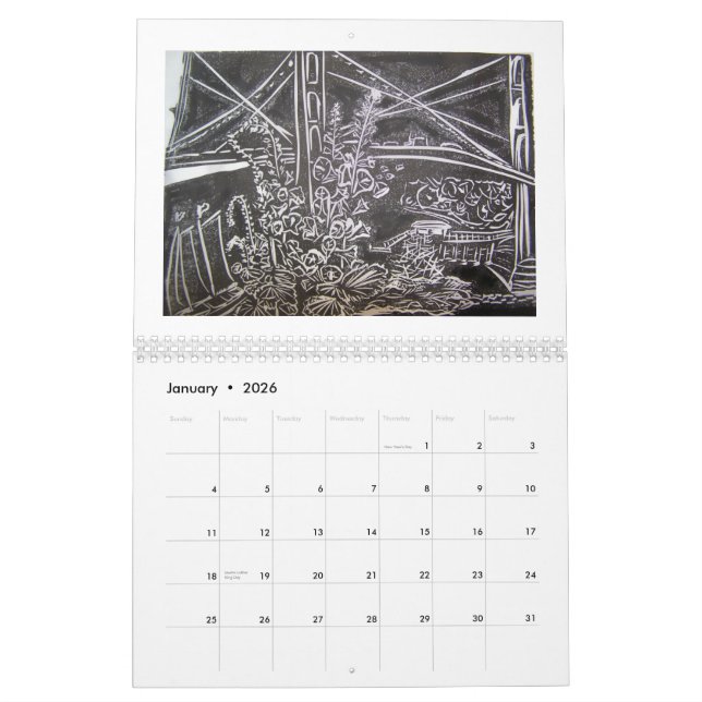 Calendrier L'art d'O.H. Vilag - customisé (Jan 2026)