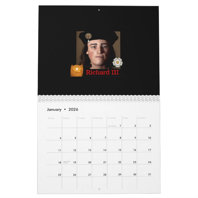 Calendrier L'avènement de Richard III (Jan 2026)