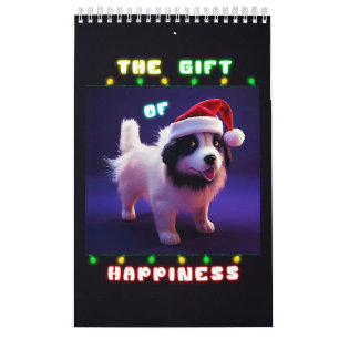 Calendrier Le cadeau de bonheur chiot 25 décembre Noël