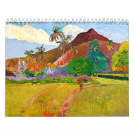 Calendrier Le célèbre tableau du Paysage tahitien de Paul Gau