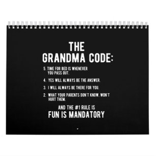 Calendrier Le code de grand-mère Le divertissement est obli
